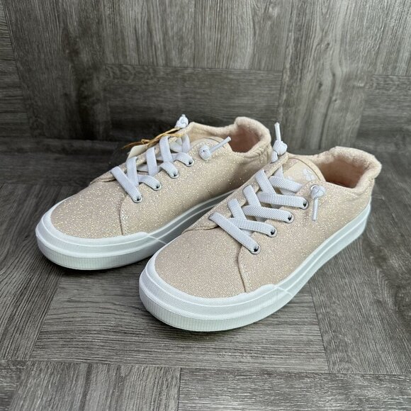 Roxy RG Rae Youth Girls size 13 Gold Shimmer Shoes - Picture 3 of 8